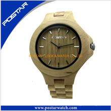 Montre en bois de poignet de Vogue de montre en bois naturelle en gros de charme avec le logo adapté aux besoins du client